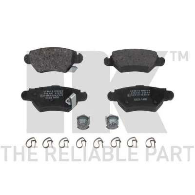 Bild av NK 223619 Jeu de plaquettes frein avec indicateur d&#039;usure tôle anti bruit accessoires OPEL: Zafira A, Corsa C 3/5 portes, Astra G CC