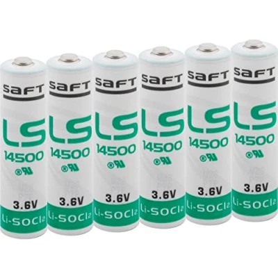 Bild av Saft LS 14500 3,6 V Lithium Pack om 6, vit