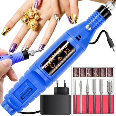 Bild av Retoo Elektrisk nagelklippare för gelnaglar Professionell manikyr pedikyr nagelvårdskit 3000 15000RPM Nagelfil akrylnaglar hem och salongsbruk