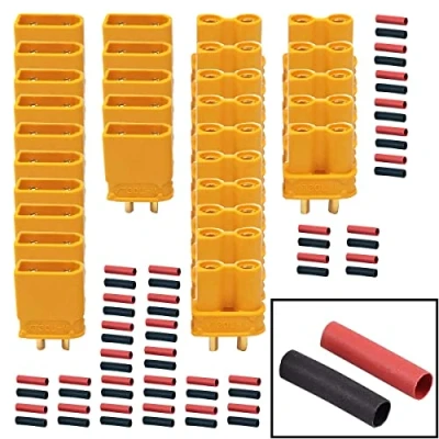 Bild av HUAZIZ 15 par XT30 manliga kvinnliga batterikontakter XT30U Male Female Bullet Connectors rund kontakt uttag, med krympslang , för RC Airplane Helicopter Multicopter