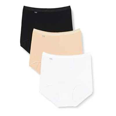 Bild av Sloggi dam Komfort trosor Basic+ Maxi C3p, White Dark Combination, 48