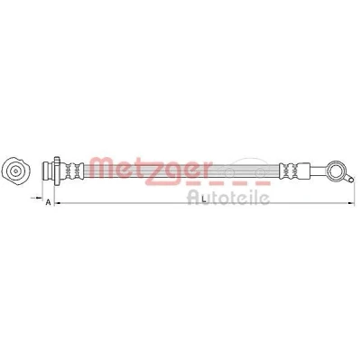 Bild av METZGER 4110849 Flexible De Frein 243 M10 x 1 NISSAN: Qashqai / Qashqai+2 I