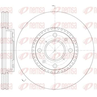 Bild av REMSA 61002.10 Disque de frein Essieu avant 251,7, 251,7 20 4 ventilé SUZUKI: SWIFT 3, Splash, OPEL: Agila B