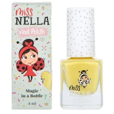 Bild av Miss Nella NEW SUMMER Speciellt neon gul glitternagellack för barn, vattenbaserat och luktfritt som enkelt går att skala bort.