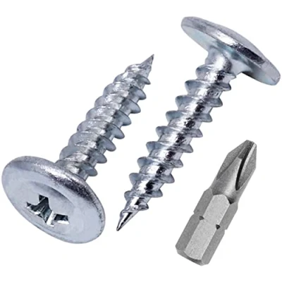 Bild av (paket med 100 st) zinkpläterat stål 4,2 x 19 mm träskruvar, metallskruvar, stjärnskruvmejsel modifierad sockelhuvud, självgängande (100, mm)
