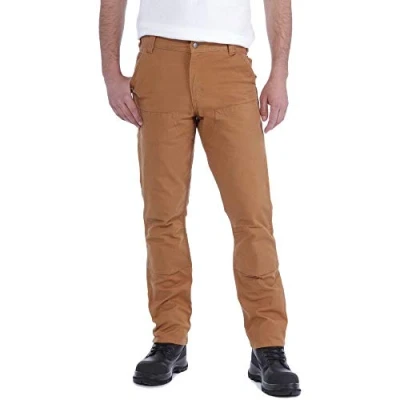 Bild av Carhartt Robusta flex arbetsbyxor för män med rak passform och förstärkt framsida, arbetsbyxor, brun, 36W x 34L