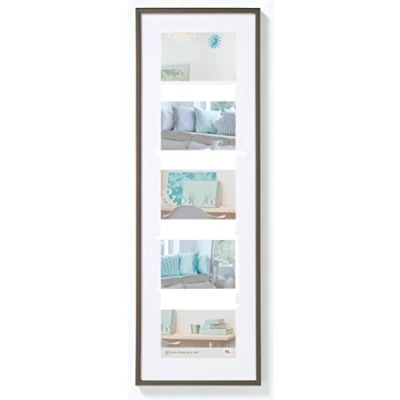Bild av Walther Design Tavelram stål 5X 10x15 cm Galleri med passepartout, New Lifestyle plastram KV515D