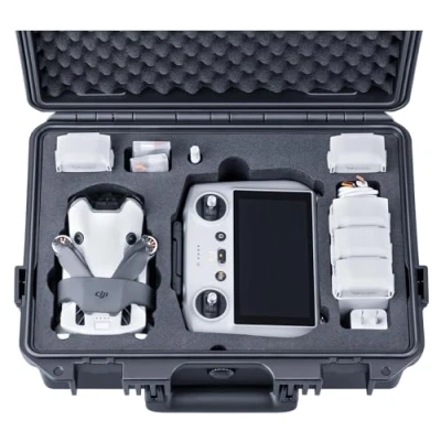 Bild av Lykus Titan MM410 Vattentätt Case/Fodral/Väska för DJI Mini 4 Pro/Mini 3/Pro och RC 2/RC/RC N2/N1, Stöder 7 batterier rem [ENDAST FODAL]