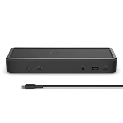 Bild av Belkin USB C dockningsstation med 14 portar, 65 W PD, 4K bildskärm, 2 HDMI DisplayPort, 3 C, 5 A 1 Gb Ethernet, för Chromebook, Windows PC, XPS, m.m.
