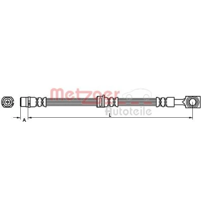 Bild av METZGER 4110314 Flexible De Frein 414 FIAT: Croma II Break
