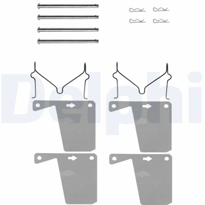 Bild av DELPHI LX0028 Kit d&#039;accessoires, plaquette de frein à disque FORD: Granada, ESCORT 1, Cortina Mk2 Berline