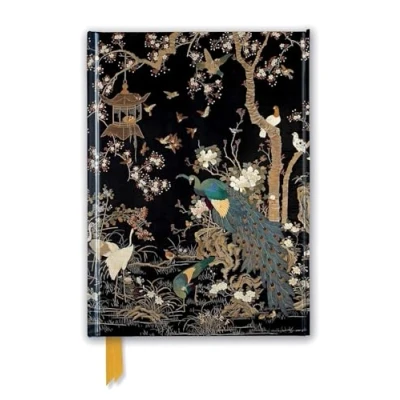Bild av Ashmolean Museum: Embroidered Hanging with Peacock (Foiled Journal): Unser hochwertiges, liniertes Blankbook mit festem, künstlerisch geprägtem Einband und Magnetverschluss