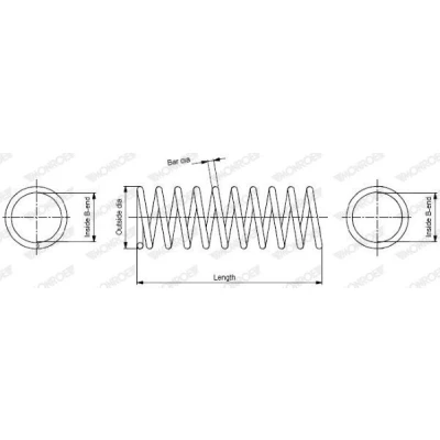 Bild av MONROE SE2353 ressort de suspension Vis à avec diamètre du fil fer constant CITROËN: Berlingo / First I