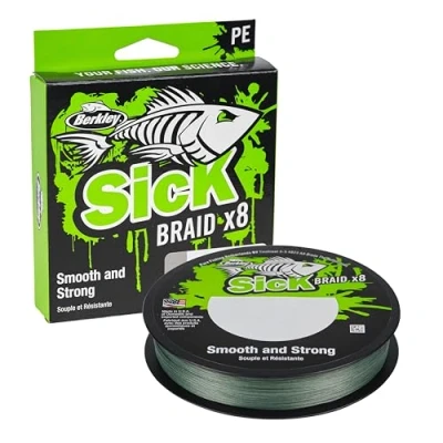 Bild av Berkley Sick Braid Moss Green 2000 m flätlina 0,14 mm