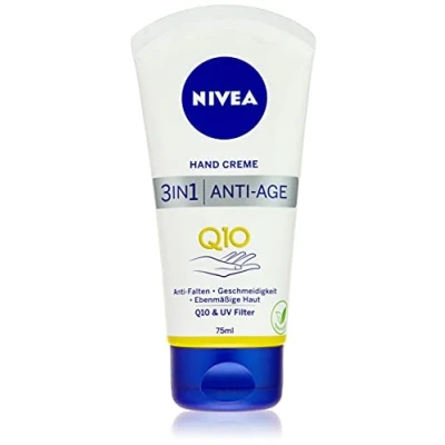 Bild av NIVEA 3 i 1 anti Age Q10 Hand Cream (75 ml), rynk handvård med och UV filter, närande hudkräm för normala till torra händer