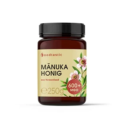 Bild av Foodtastic Manuka Honung MGO 600+ 250 g, certifierad från Nya Zeeland, laboratorietestad manukahonung