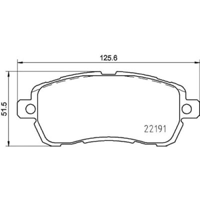 Bild av HELLA 8DB 355 031 721 Jeu de plaquettes frein non préparé pour indicateur d&#039;usure avec vis d&#039;étrier accessoires FORD: KA+ 3/5 portes