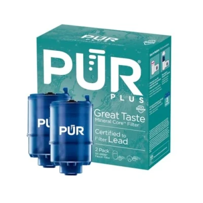 Bild av PUR RF999 MineralClear kran vattenfilter ersättning för filtreringssystem, 2 pack, blå, bly, st (paket med 1)