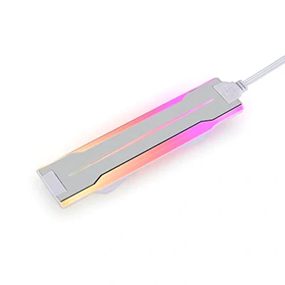 Bild av LIAN LI UNI fläkt P28 set med 3 RGB remsor på valfri sida, vit färgram (kompatibel P28120 1W, 3W, GA2P36W) P28ARGB W