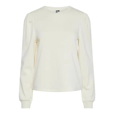 Bild av PIECES Damer Pcchilli Ls Puff Sweat Noos Cp Bc sweatshirt, Vitpeppar, L