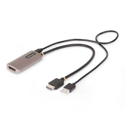 Bild av StarTech.com 30 cm HDMI till DisplayPort adapterkabel, 8K 60Hz, aktiv 2.1 DP 1.4 videokonverterare, USB busdriven