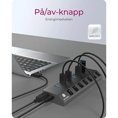 Bild av ICY BOX IB HUB1701 C3 7 port USB 3,0 Type A Hub