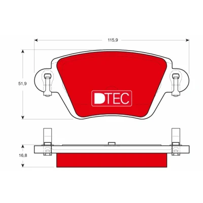 Bild av TRW DTEC COTEC GDB1525DTE Jeu de plaquettes frein avec indicateur d&#039;usure vis d&#039;étrier accessoires RENAULT: Kangoo I