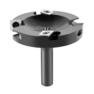 Bild av SpeTool Planfräs 12 mm skaft 75 skärningsdiameter Hobelfräs för trä överfräs med växelplattor Spoilboard CNC fräs 2+2 skär Avplaneringsfräs Schaftfräsningsyta