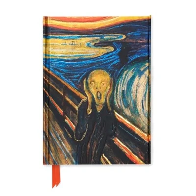 Bild av Edvard Munch: The Scream (Foiled Journal): Unser hochwertiges, liniertes Blankbook mit festem, künstlerisch geprägtem Einband und Magnetverschluss: 63