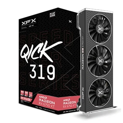 Bild av XFX Speedster QICK319 Radeon RX 6750XT CORE spelgrafikkort med 12 GB GDDR6 HDMI 3xDP, AMD RDNA™ 2 (RX 675XYJFDP)