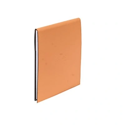 Bild av RHODIA 118168C Fodral Urklipp + Häftad Anteckningsblock Nr. 16 orange A5 små fyrkanter 80 avtagbara ark vitt Clairefontaine papper g/m pennhållare fuskläder, 155 x 223 mm