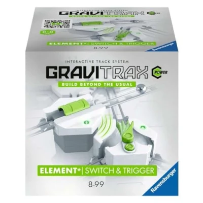 Bild av Ravensburger GraviTrax POWER Elemente Switch&amp;Trigger. Elektronisches Zubehör für Kugelbahnen, Konstruktionsspielzeug Kinder ab 8 Jahren. Kombinierbar mit allen Produktlinien, Starter Sets und Erweiterungen das Kugelbahnsystem.