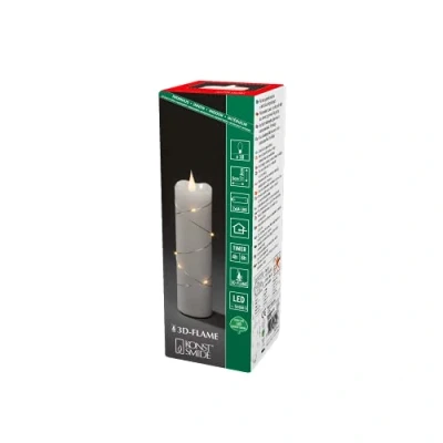 Bild av Konstsmide Christmas LED vaxljus vit Ljusfärg varmvit 17,8 cm
