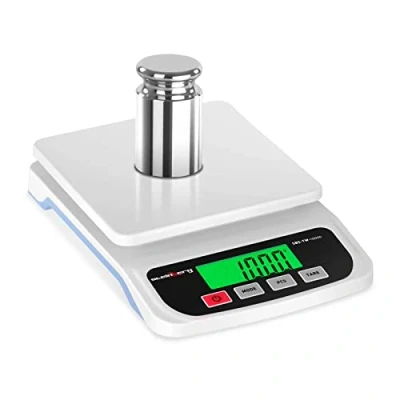 Bild av Steinberg Systems Digital bordsvåg vägning butik apotek LCD skärmadapter 10 kg/1 g SBS TW 000 (2 x AAA batterier, plattform 151 mm, rostfritt stål, ABS plast, 6 enheter)