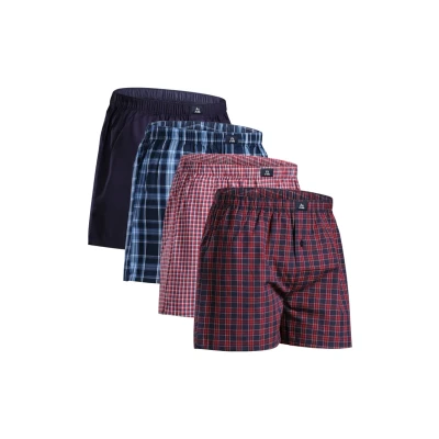 Bild av Danish Endurance 4 PACK Casual Boxershorts, Storlek: Small, Multicolor/blue/red