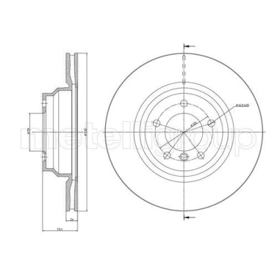 Bild av METELLI 23 0872C Disque de frein 330,0 24,0 5 79,0 ventilé peint BMW: 3 Berline, Coupe, 1 portes