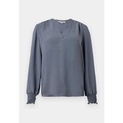 Bild av ONLY Onlmette V hals Ls Smock Top Noos WVN, Amber blå, M