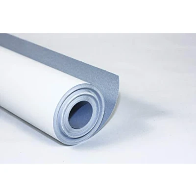 Bild av Clairefontaine 34161C rulle målningspapper (120 g, 10 x 1 m, perfekt för gruppaktiviteter) vit/blå