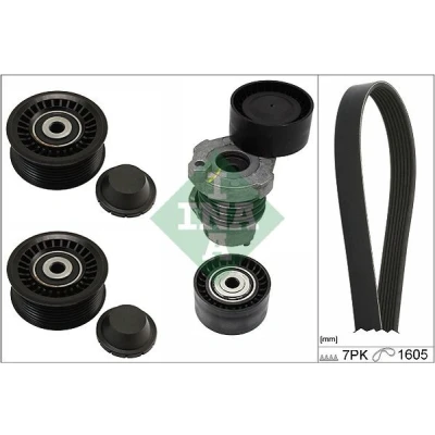 Bild av INA 529 0316 10 Jeu de courroies trapézoïdales à nervures Contrôler et changer roue libre alternateur si nécessaire RENAULT: Clio 4, GRAND SCENIC 3