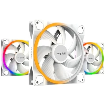 Bild av be quiet! LIGHT WINGS 140mm PWM triple pack Chassi fläkt Vit med RGB ljus 23 dBA