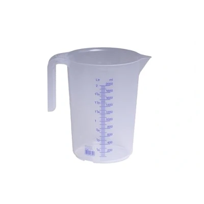 Bild av Hunersdorff 937500 burk 2 000 ml, PP, med skalor stängt handtag, transparent och stapelbar