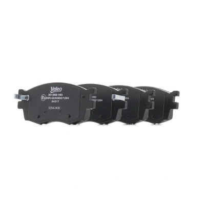 Bild av VALEO 301868 Jeu de plaquettes frein FIRST Essieu avant contact signal d&#039;usure inclus avec tôle anti bruit HYUNDAI: i20 I 3/5 portes, ACCENT 3