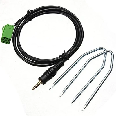 Bild av ENJOY UNIK Aux ingång, 3,5 mm adapterkabel kompatibel med Renault Clio Megane Laguna MP3 för iPod/iPhone