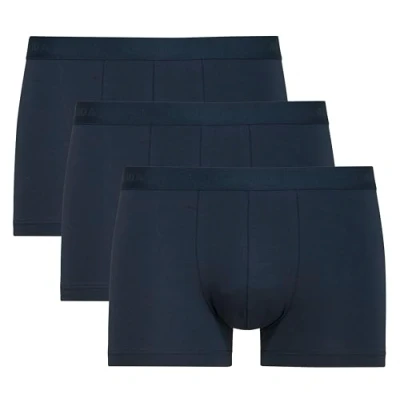 Bild av CALIDA Natural Benefit Boxershorts för män, i 3 pack, mjukt elastiskt midjeband, Mörkt hav, 46 48