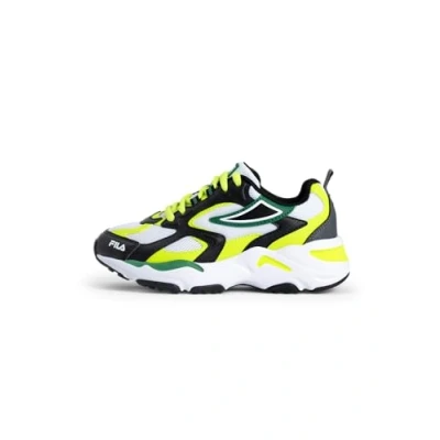 Bild av FILA Unisex barn Cr cw02 Ray Tracer barnsneakers, Svart acid lime, 28 EU