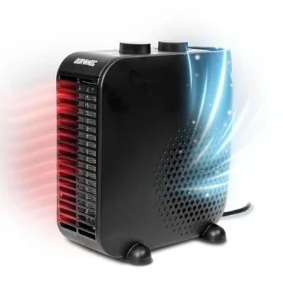 Bild av Duronic HV21 2000W elektrisk värmefläkt 2 effektinställningar Vertikal eller horisontell position Kylfläkt på sommaren Kompakt storlek