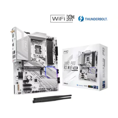 Bild av ASRock Z890 PRO RS WIFI WHITE Moderkort Intel LGA1851 socket DDR5 RAM ATX