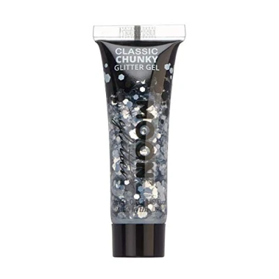 Bild av Klassisk tjock glänsande gel från Moon glitter 12 ml silver för ansikte