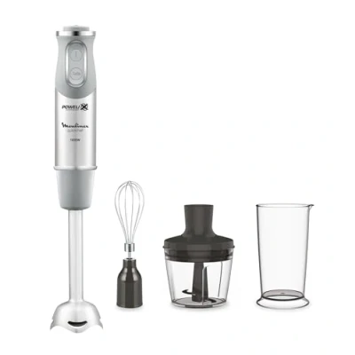 Bild av Moulinex quickchef handmixer med 3 tillbehör, rostfritt stål, 10 hastigheter, 1000 W
