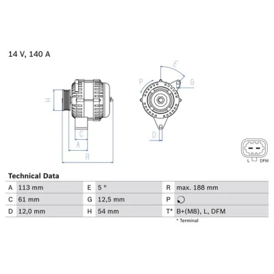 Bild av Generator Bosch 0 986 080 380